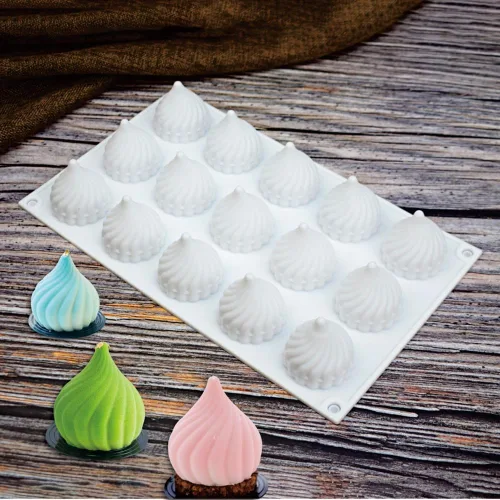 Miniatura 4 de Molde de silicona para pastel de cebolla y torbellino de cono para chocolate, mousse, pudín, postre, pan, utensilios para hornear decoración