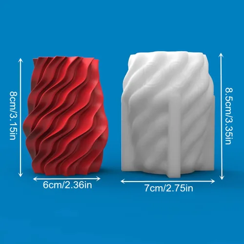 Miniatura 2 de Molde de vela de silicona en forma de corazón, columna de amor para bricolaje, espuma geométrica, cera de jabón, resina de yeso, polímero, arcilla