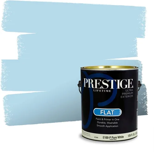 Miniatura 1273 de Pintura Exterior + imprimación PRESTIGE, todo-en-uno, 1 galón, acabado mate, color comparable al Valspar* Royal Gray* VS151-Gris real
