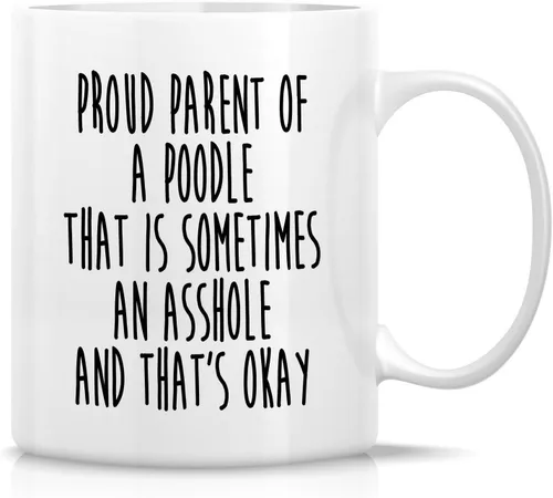 Miniatura 24 de Retreez - Taza divertida con texto en inglés "Funny Cute Golden Retriever Don't Stop Retrievin' Dog Lover", 325 ml, tazas de café de cerámica