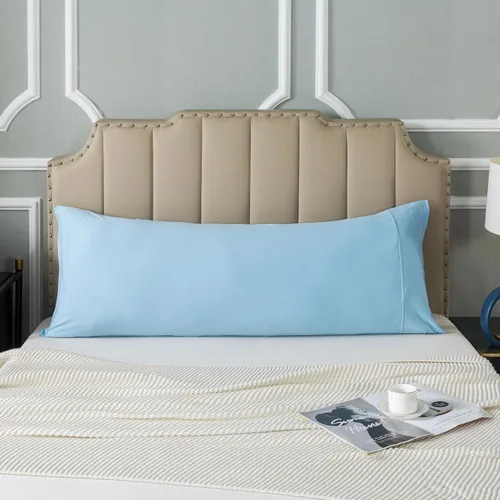 Miniatura 39 de Juego de 2 fundas de almohada de algodón 100 % jersey de 20 x 30 pulgadas, peso ligero, cómodo, extremadamente duradero. Amarillo