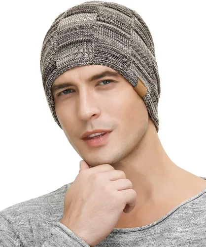 Miniatura 58 de Vgogfly Slouchy Beanie for Men Winter Hats for Guys Cool Beanies Mens Lined Knit Warm Thick Skully Stocking Binie Hat
