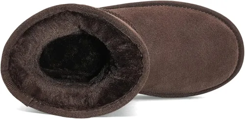 Miniatura 7 de DREAM PAIRS botas de piel de oveja para niños y niñas, para niños pequeños y grandes, botas con piel para la nieve