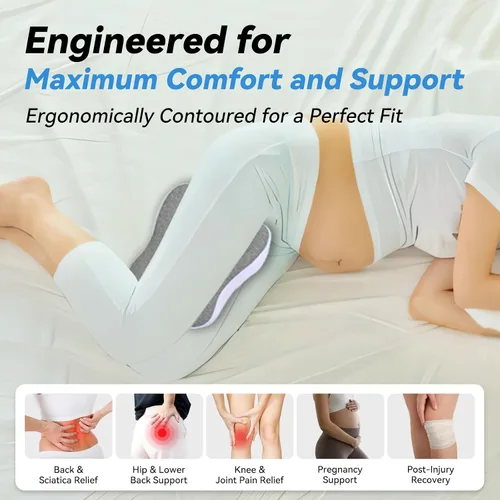 Miniatura 3 de UJPFEO Almohada de rodilla para personas que duermen de lado, almohadas de piernas para ciática, rodillas, caderas, articulaciones entre piernas