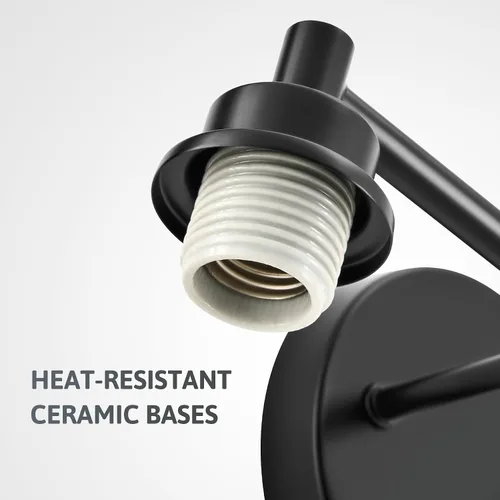Miniatura 4 de VONLUCE Accesorios de iluminación de baño, luz de tocador de baño de 2 luces con pantallas de vidrio globo E26, luces de tocador para dormitorio