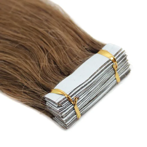 Miniatura 25 de Extensiones de cabello humano Remy con cinta adhesiva sin costuras (16 pulgadas, 10 unidades, rubio ceniza)