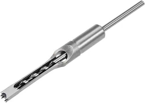 Miniatura 8 de uxcell Broca de agujero cuadrado, herramienta eléctrica de mortaja de cincel hueco de acero de alto carbono de 5/16 "para carpintería