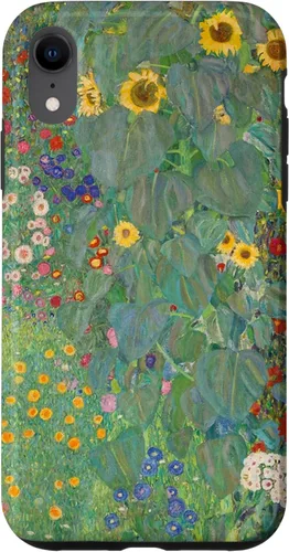 Miniatura 24 de iPhone 14 Plus Flower Garden Klimt Pintura Arte Floral Verde Cubierta Teléfono Funda