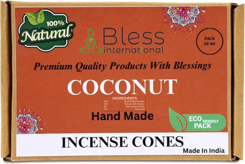 Miniatura 78 de Bless International Conos de incienso 100% naturales de lavanda hechos a mano, sumergidos a mano, libres de químicos orgánicos para purificación