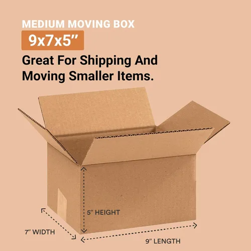 Miniatura 2 de Box USA Cajas de envío pequeñas de 9 pulgadas de largo x 7 pulgadas de ancho x 5 pulgadas de alto, paquete de 25 cajas de cartón corrugado