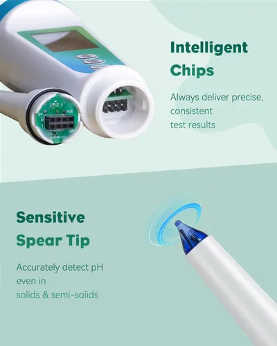 Miniatura 6 de Pawfly Medidor de pH digital para alimentos Probador de pH de alta precisión para masa madre y pan, medidor de pH de alimentos para fermentación