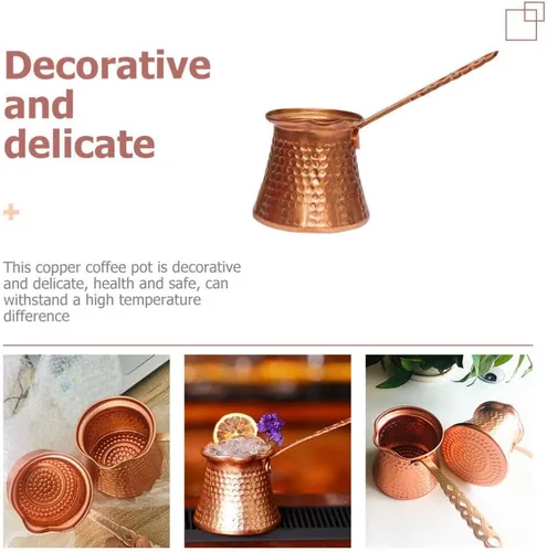 Miniatura 2 de IMIKEYA Cafetera turca, cafetera griega árabe de 10.8 fl oz, mini calentador de leche, sartén de calentamiento de mantequilla, mini olla de fusión