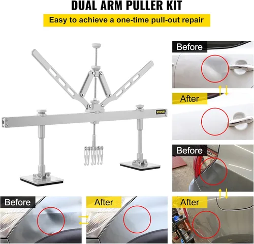 Miniatura 3 de Kit de palanca extractora de abolladuras Bestauto, compatible con extracción de abolladuras de aluminio y acero (750 mm)