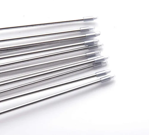 Miniatura 8 de IMEEA Brochetas dobles para asar brochetas gruesas de acero inoxidable con mango de madera, 16.5 pulgadas