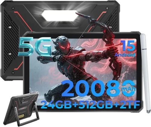 Miniatura 9 de HOTWAV R9 Ultra 5G 2025 Tableta Resistente Android 15, Tableta de 11" FHD+ 120Hz 20080mAh Impermeable con Lápiz, Octa-Core 24GB+512GB/2TB TF