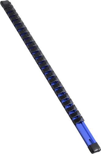 ALOANES Organizador de riel de enchufe de aleación de aluminio de 1/4 de pulgada, bastidores de enchufe resistentes, kit de soporte para caja de Azul