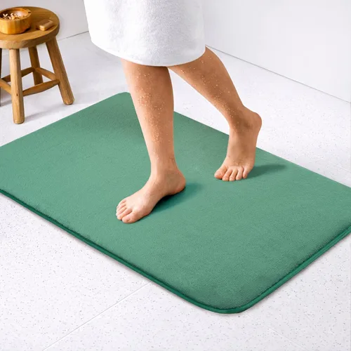 Miniatura 16 de American Soft Linen - Alfombra de baño antideslizante, 100% de algodón, 17 x 24 pulgadas, alfombras de baño lavables, tapetes peludos, color beige