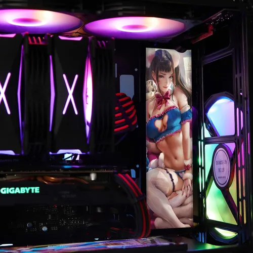 Miniatura 7 de Vetroo Tablero de Pantalla con Luces LED para Decoración de Carcasa de Computadora PC Full HD 2K Función Multi-Modo 9.8" x 3.1" (Vertical, A6)
