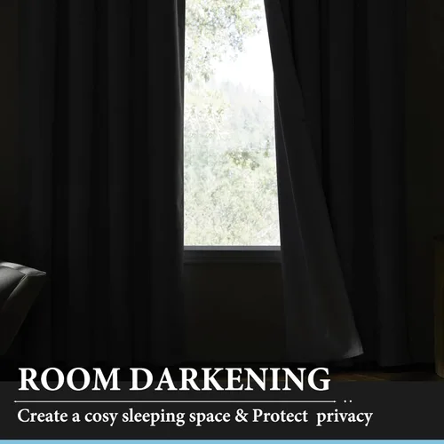 Miniatura 3 de RYB HOME - Cortinas opacas para patio - Cortinas con ojales sólidos, paneles de ventana grandes, eficiencia energética, cortinas de privacidad