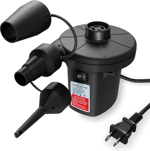 Bomba de aire eléctrica de llenado rápido con 3 boquillas, inflador desinflador portátil de CA 110V-120V para juguetes inflables de piscina,