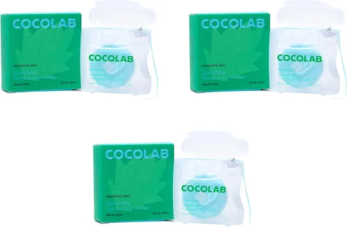 Miniatura 17 de Cocolab Hilo dental tejido, cuidado bucal diseñado por dentistas, aroma a coco, encerado, expandible, vegano, hilo dental amigable para niños