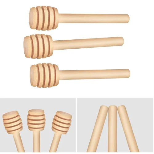 Miniatura 6 de 20 unidades de palitos de miel, dispensador de miel de 3 pulgadas, dispensador de miel de madera para tarros de miel, dispensar miel, llovizna