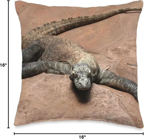 Miniatura 4 de Komodo Dragon Merch Komodo Dragon - Almohada de 16 x 16 pulgadas, multicolor