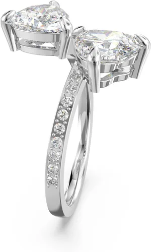 Miniatura 3 de Swarovski Attract Soul - Anillo chapado en rodio, diseño de corazón