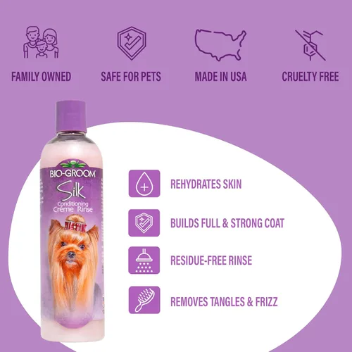 Miniatura 2 de Bio-Groom Silk Creme - Acondicionador de enjuague para perros, suministros de baño para perros, champú para cachorros, suministros de aseo