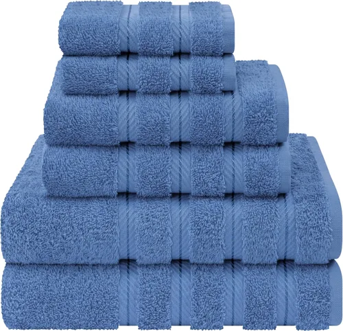 Miniatura 156 de American Soft Linen - Juego de 4 toallas, 100% de algodón turco, 27 x 54 pulgadas, tamaño extragrande, toallas para la ducha, color amarillo