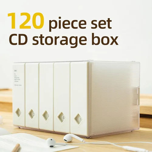 Miniatura 3 de Funda para CD, capacidad para 120 unidades, para CD/DVD, cartera, de plástico duro, para discos de DVD, carpeta de almacenamiento para automóvil