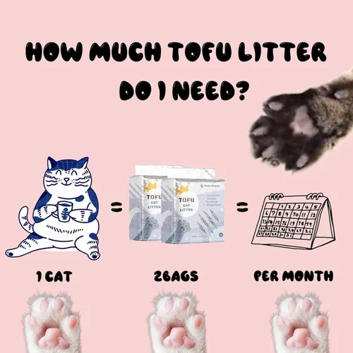 Miniatura 5 de Paquete de 2 arenas de tofu para gatos (6 L x 2), arena aglutinante para gatos, desechable, fibra de guisante, sin polvo, control de olor, bajo