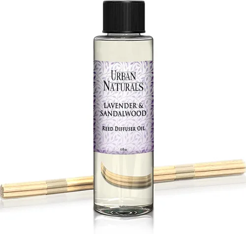 Miniatura 64 de Urban Naturals Recambio de aceite difusor de varillas ámbar y lavanda, lavanda relajante, ámbar cálido, aroma calmante para habitación, 4 onzas +