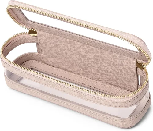 Miniatura 85 de Pinkmik Pequeña bolsa de maquillaje, mini estuche transparente para maquillaje y neceser con cremallera, organizador de bolsos para mujer