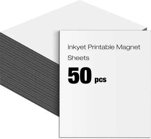 Miniatura 7 de Xuhal 50 hojas magnéticas brillantes imprimibles de 8.5 x 11 pulgadas, papel de impresora magnético no adhesivo, 11 mil de grosor, impermeable