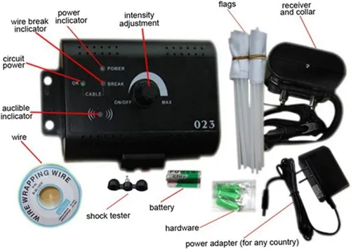 Miniatura 6 de Cerca eléctrica para mascotas, sistema de contención eléctrica para mascotas, seguro y eficaz pitido y cerca de choque, receptor de collar