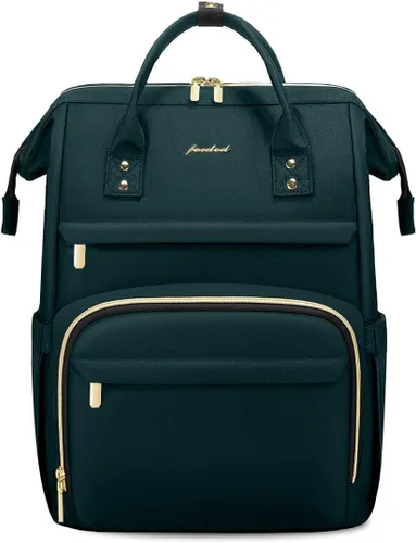 Miniatura 16 de FOCDOD - Mochila para laptop de mujer, para trabajo - Compatible con laptops de 15.6 pulgadas con compartimento para computadora, impermeable