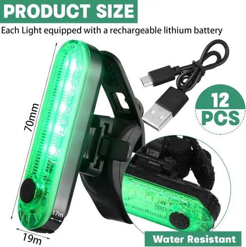 Miniatura 2 de Treela 12 luces de navegación para barco a batería, luces de kayak con pilas para barco operado por la noche, barcos de seguridad para pontón, bote