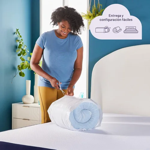 Miniatura 7 de Sleep Innovations colchoneta de capa doble para colchón, 4 pulgadas, Poliuretano, Blanco, King