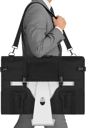 Funda de transporte para monitor, funda de viaje para pantallas LCD de 24 pulgadas y monitores, bolsa protectora para monitor con asa de transporte
