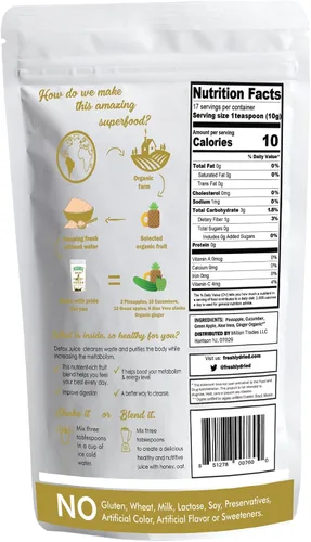 Miniatura 2 de Pure Detox Cleanse Mix Powder - 6 onzas, el mejor superalimento para limpiar tu cuerpo, rico en vitaminas, minerales y proteínas, no irradiado,
