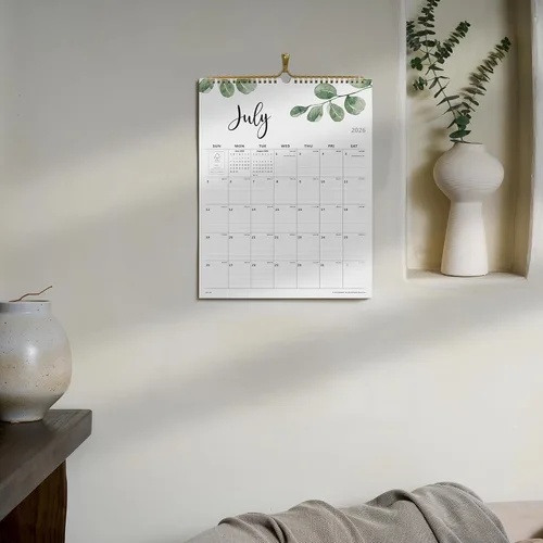 Miniatura 2 de Calendario mensual de pared 2026, desde julio de 2026 a diciembre de 2027, 12 x 15 pulgadas, encuadernación de doble alambre, perfecto