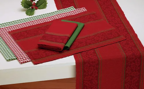 Miniatura 4 de DII Merry Merry Collection Kitchen - Juego de manteles individuales, 13x19, pata de gallo tango, 6 piezas