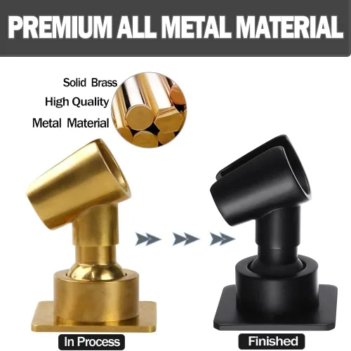 Miniatura 2 de Soporte para cabezal de ducha Todo Metal Soporte para varita de ducha de mano adhesivo Soporte para montaje en pared de ducha en latón Soporte