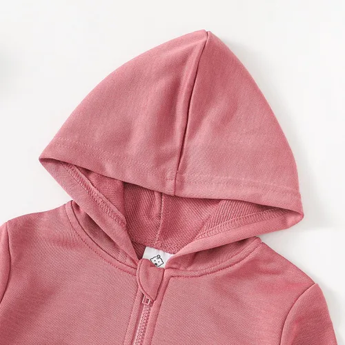 Miniatura 5 de Conjunto de sudadera con capucha y cremallera de 2 piezas para bebés, niñas y niños pequeños