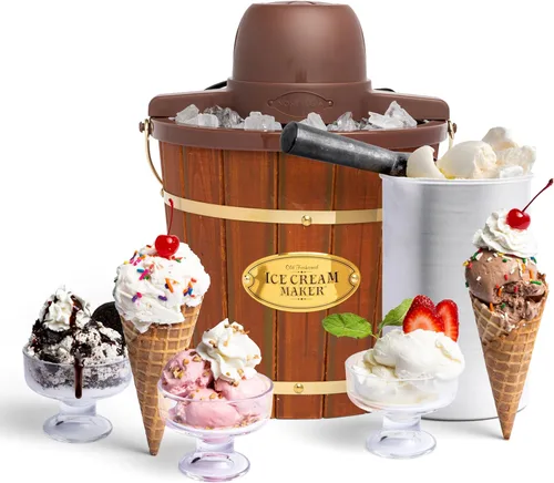 Miniatura 10 de Nostalgia Máquina Eléctrica de Helados – Estilo Salón, Máquina de Helado Suave a la Antigua Hace Yogur Congelado o Gelato en Minutos - Divertido