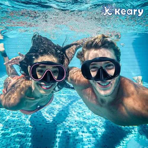 Miniatura 2 de Keary Gafas de natación para adultos con cubierta para la nariz, gafas de natación para hombres, mujeres, jóvenes, buceo, piscina, gafas de agua