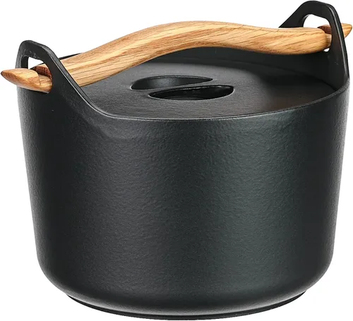 Miniatura 6 de Iittala Sarpaneva - Olla de hierro fundido con esmaltado negro, de 101 onzas líquidas (3 litros)