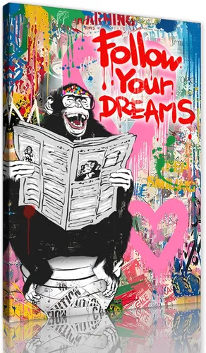 Miniatura 47 de Yatsen Bridge Arte Callejero Clásico Banksy Graffiti Arte de Pared Detrás de la Cortina Pósters Pinturas en Lienzo Imágenes de Graffiti Coloridas