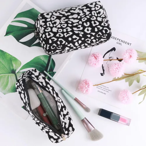 Miniatura 6 de Juego de 3 bolsas de maquillaje para niñas y mujeres, organizador de viaje, bolsa de aseo de baño, bolsa de almacenamiento de gran capacidad